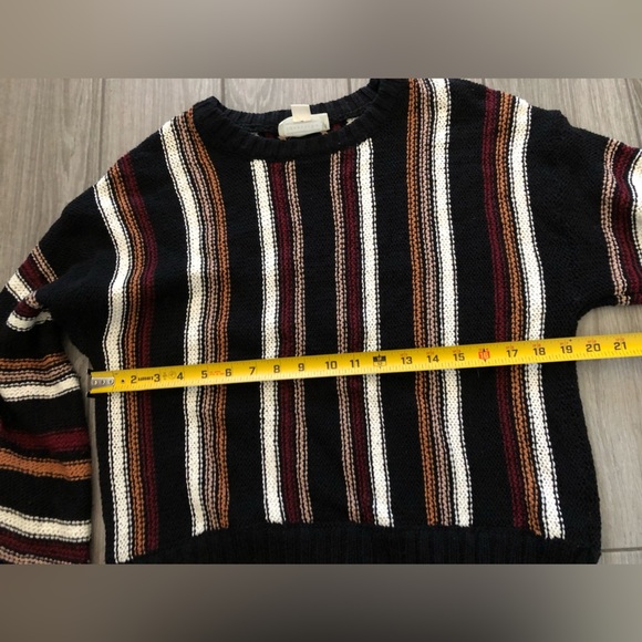 Loveriche|Boho knit crewneck sweater in vintage style stripes•Grandpa sweater - Picture 10 of 10